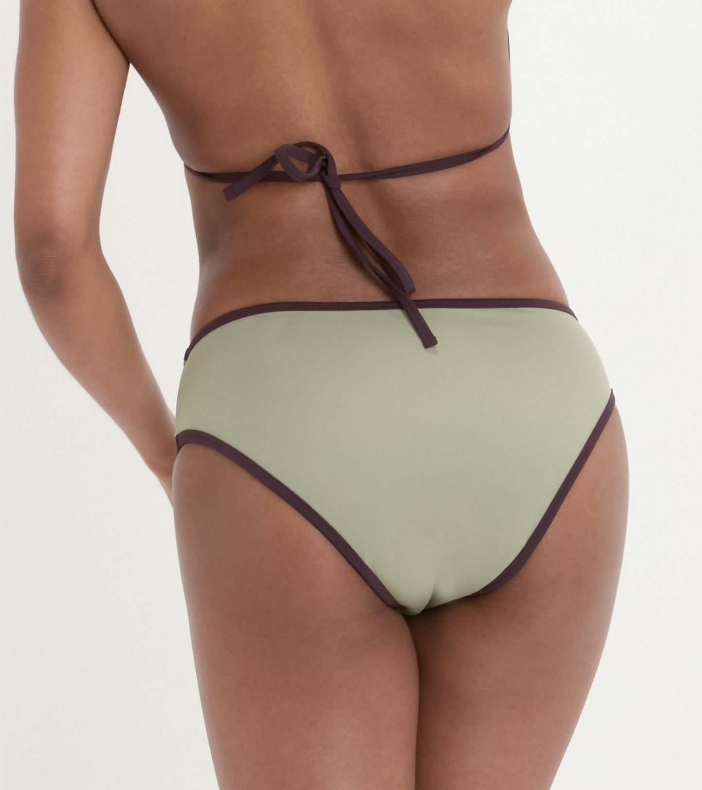 Bademode - Brief - Unterteil - Olivegrün