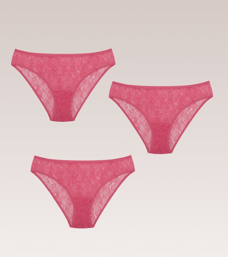 All Lace Brief Multipack Pink - 3 stück