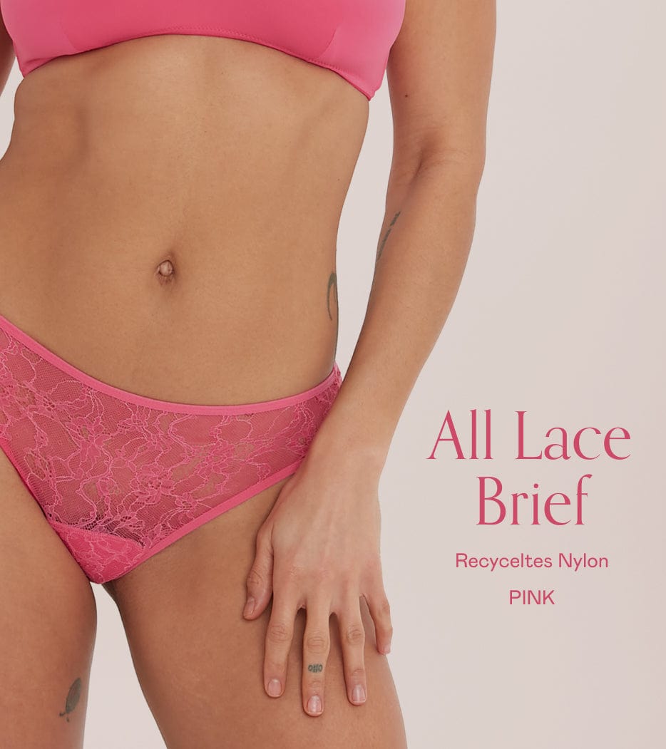 All Lace Brief Multipack Pink - 3 stück